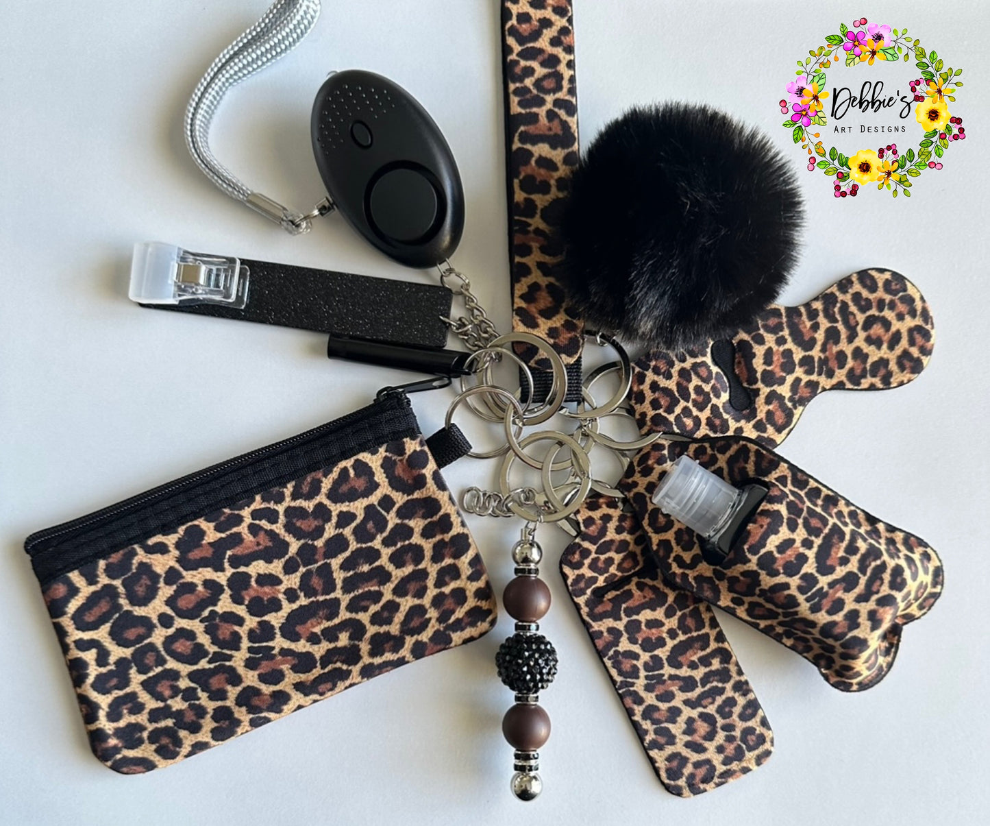 Brown Animal Print Accessory Keychain