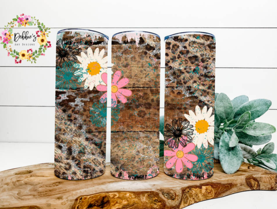Daisies | Leopard | 20oz Tumbler