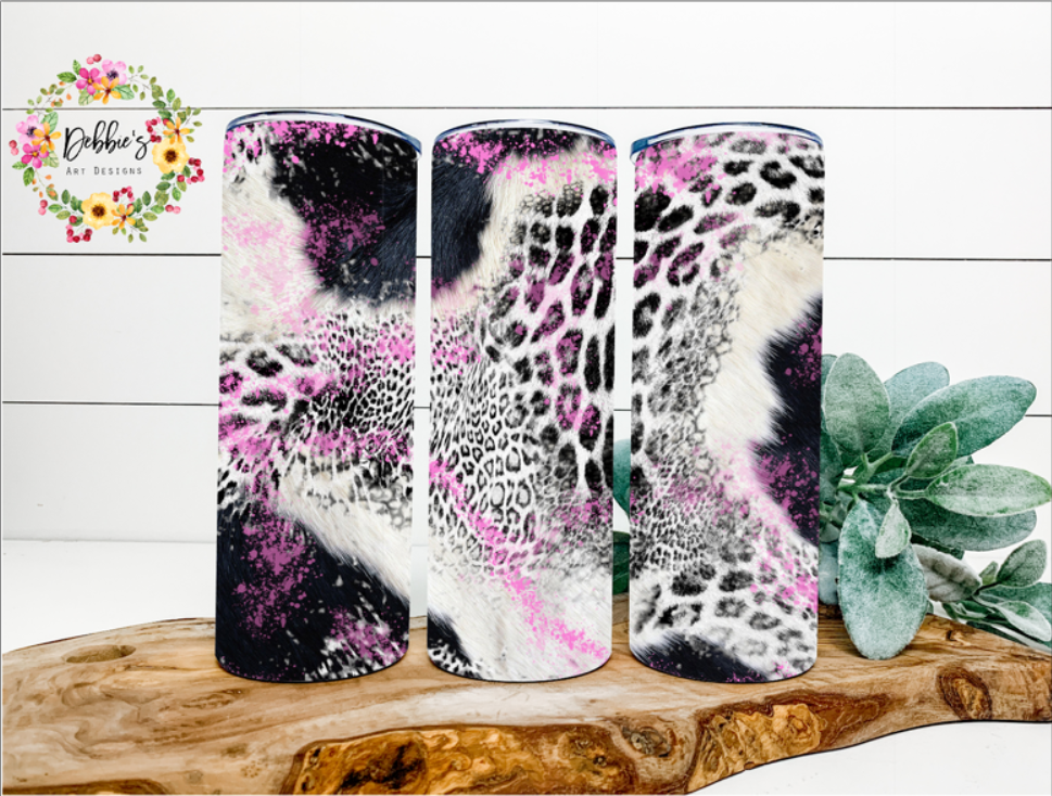Abstract | Cowhide | Leopard | 20oz Tumbler