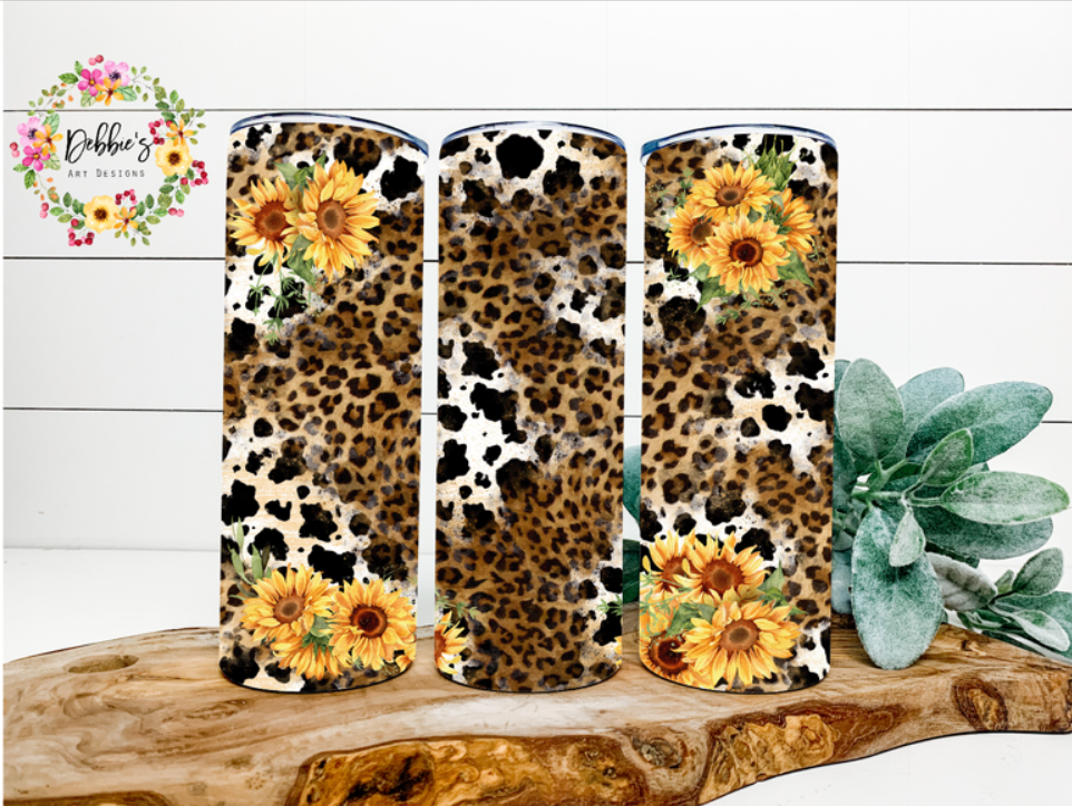 Leopard | Cow | Sunflowers | 20oz Tumbler