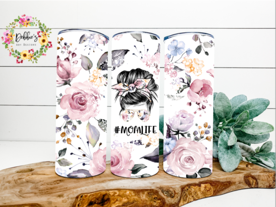 Mom Life | Floral | 20oz Tumbler