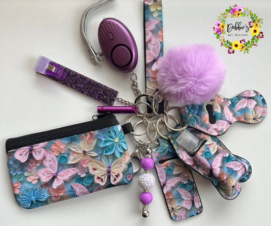 Butterfly Print Accessory Keychain