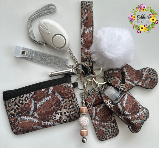Football Leopard Accessory Keychain