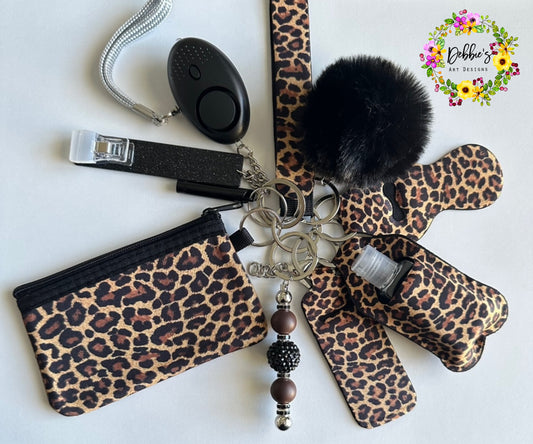 Brown Animal Print Accessory Keychain