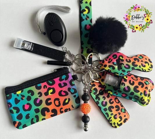 Rainbow Animal Print Accessory Keychain