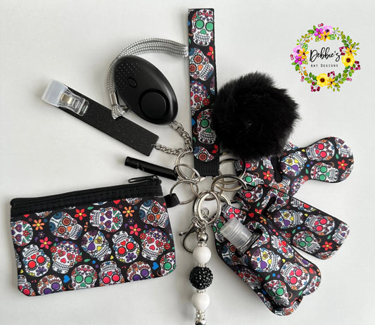 Sugar Skull Design Accessory Keychain