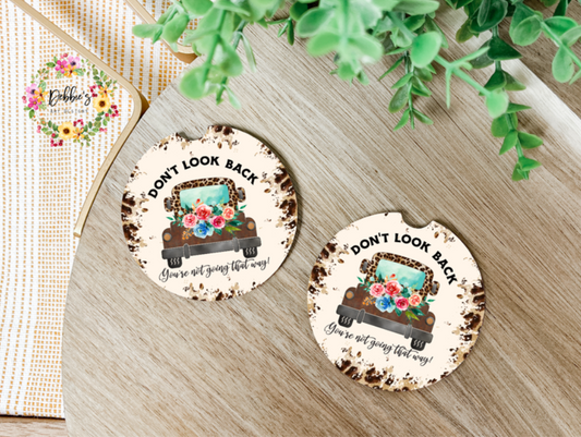 Don't Look Back | Car Coasters