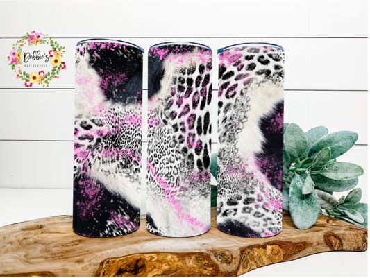 Cowhide/Pink/Leopard | 20oz Tumbler