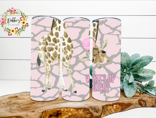 Giraffe | Bubblegum | What's Up Bit** | 20oz Tumbler
