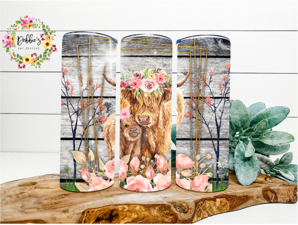 Mama | Baby Highland Cows | 20oz Tumbler