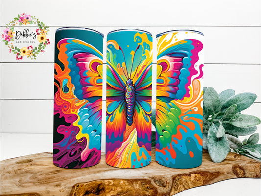Neon Butterfly | 20oz Tumbler