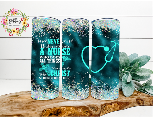 Nurse | Christ Strengthens Her | 20oz Tumbler