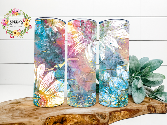 Pastel Sunflowers | 20oz Tumbler